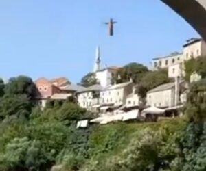 Man Almost Run Over By Boat After Jumping From Iconic Mostar Bridge